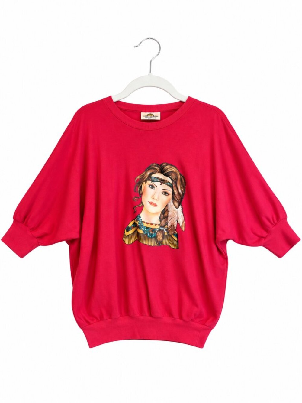 Sloppy Joe Vintage Hot Pink Graphic Native Print Sweatshirt